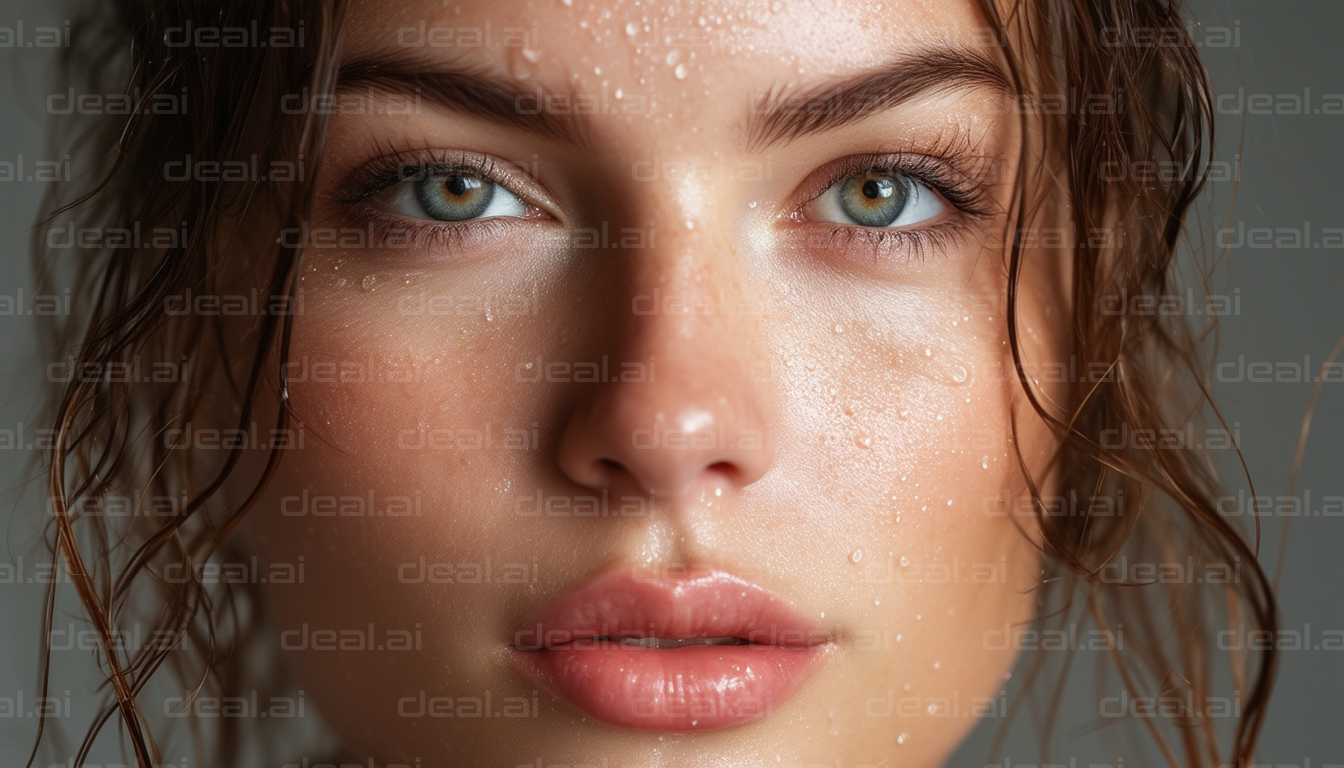 Rain-Kissed Beauty Close-Up