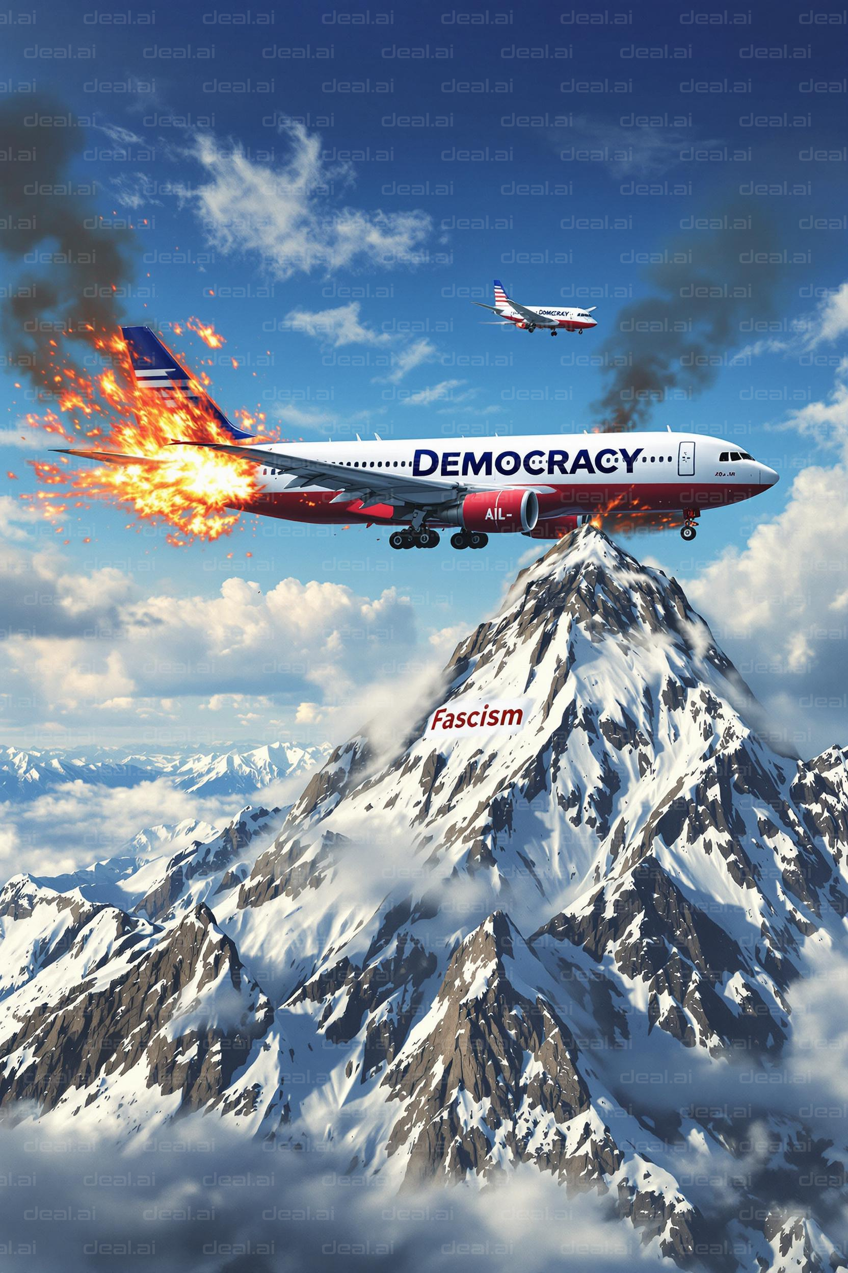 "Democracy's Fiery Downfall"