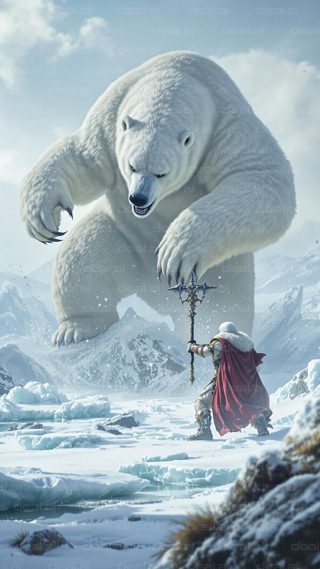 Epic Battle on Icy Terrain