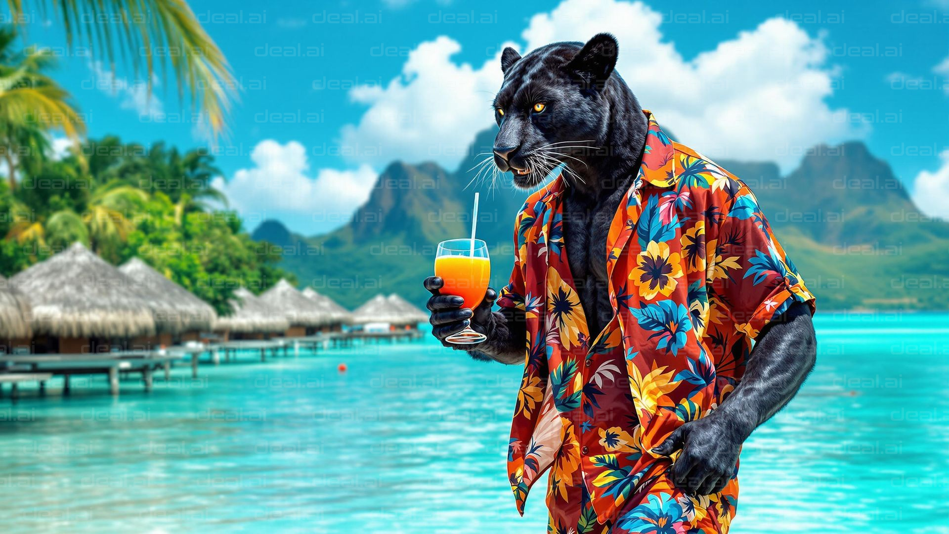 Panther's Tropical Getaway Vibes