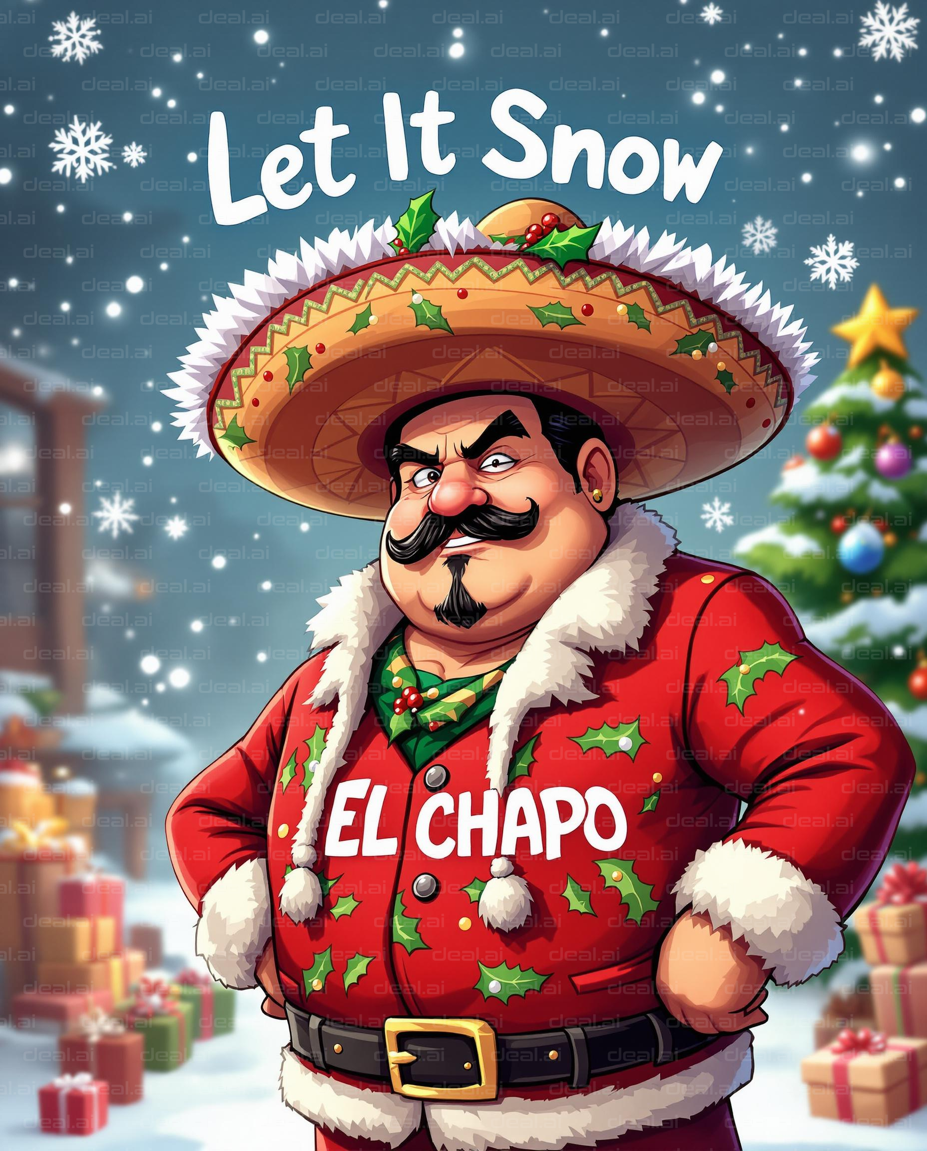 Festive Cartoon Fiesta Scene