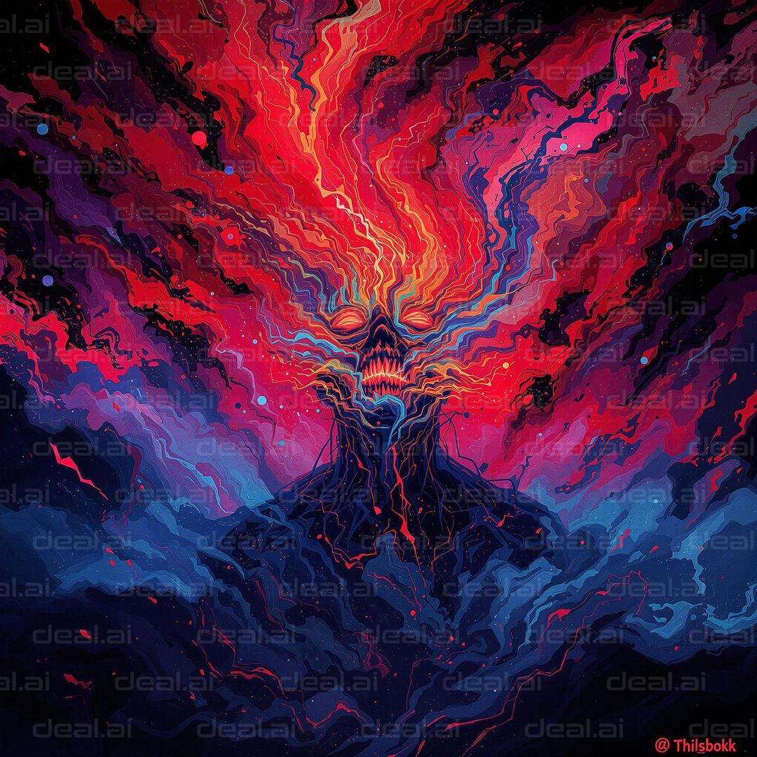 "Fiery Skull Unleashed"