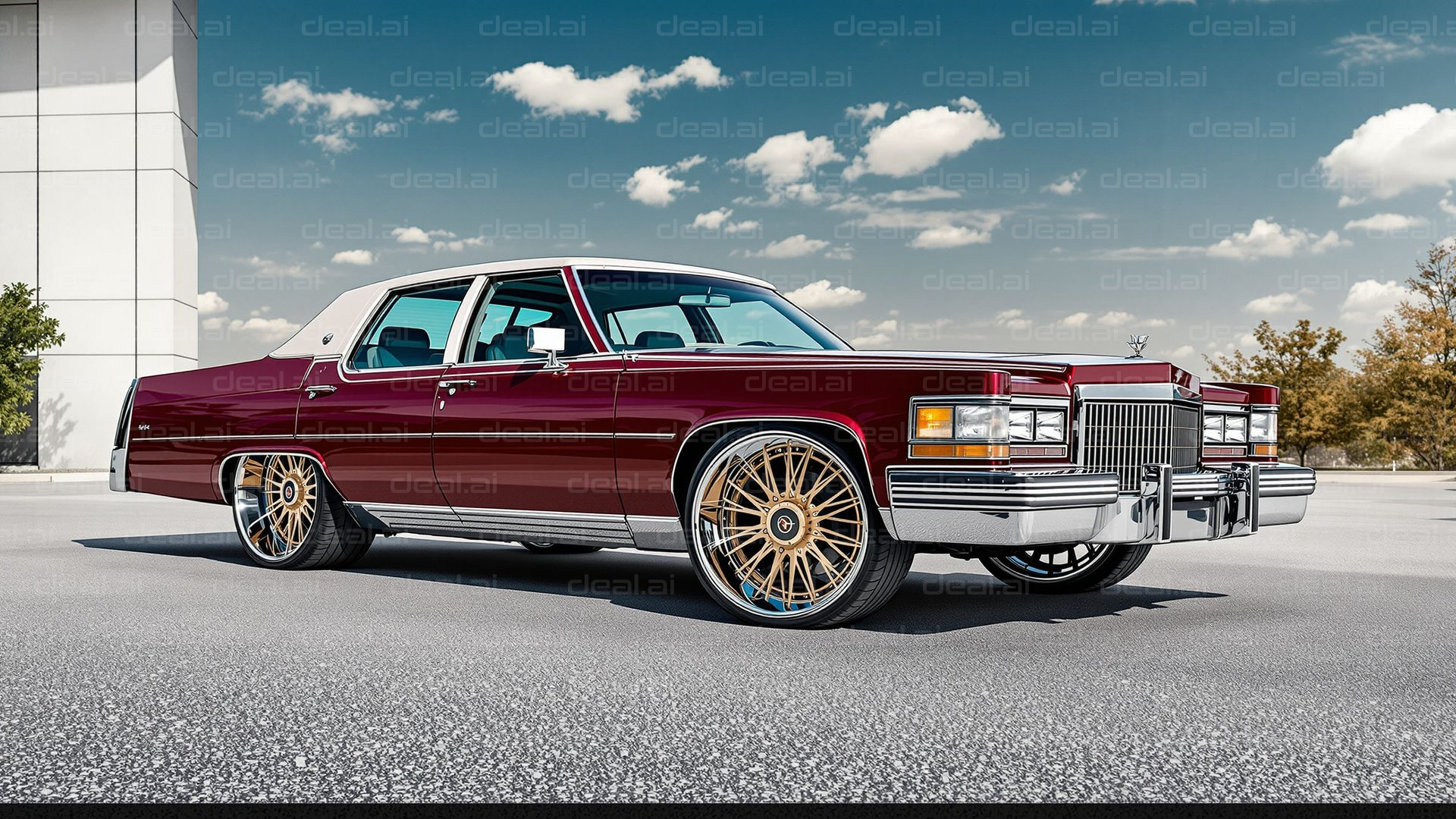 Classic Luxury Car with Modern Rims