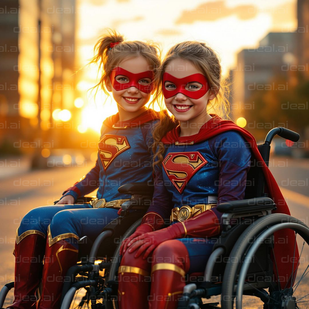 Superheroes on Wheels at Sunset