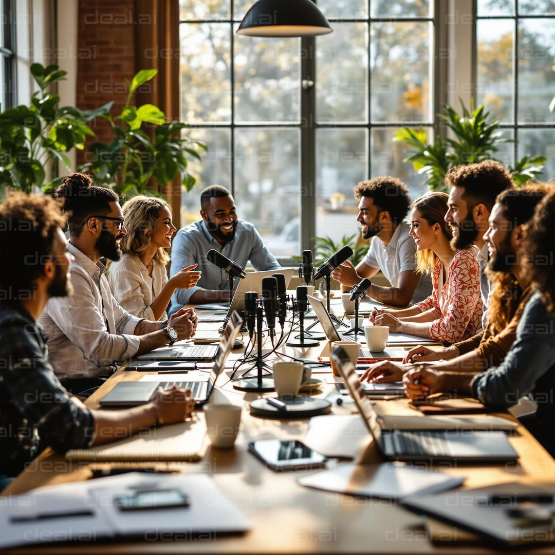 Creative Podcast Team Meeting