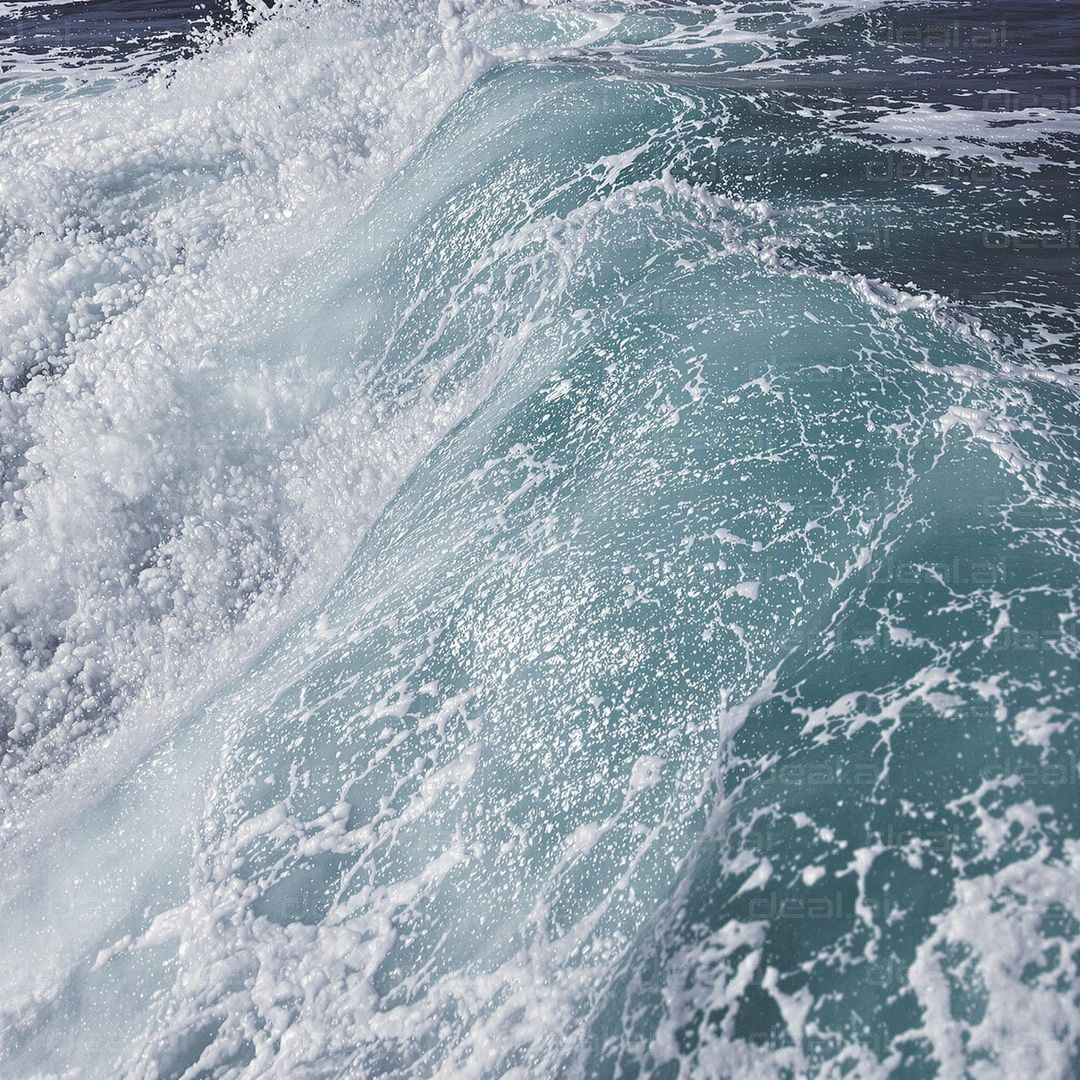 Turquoise Ocean Waves Crashing