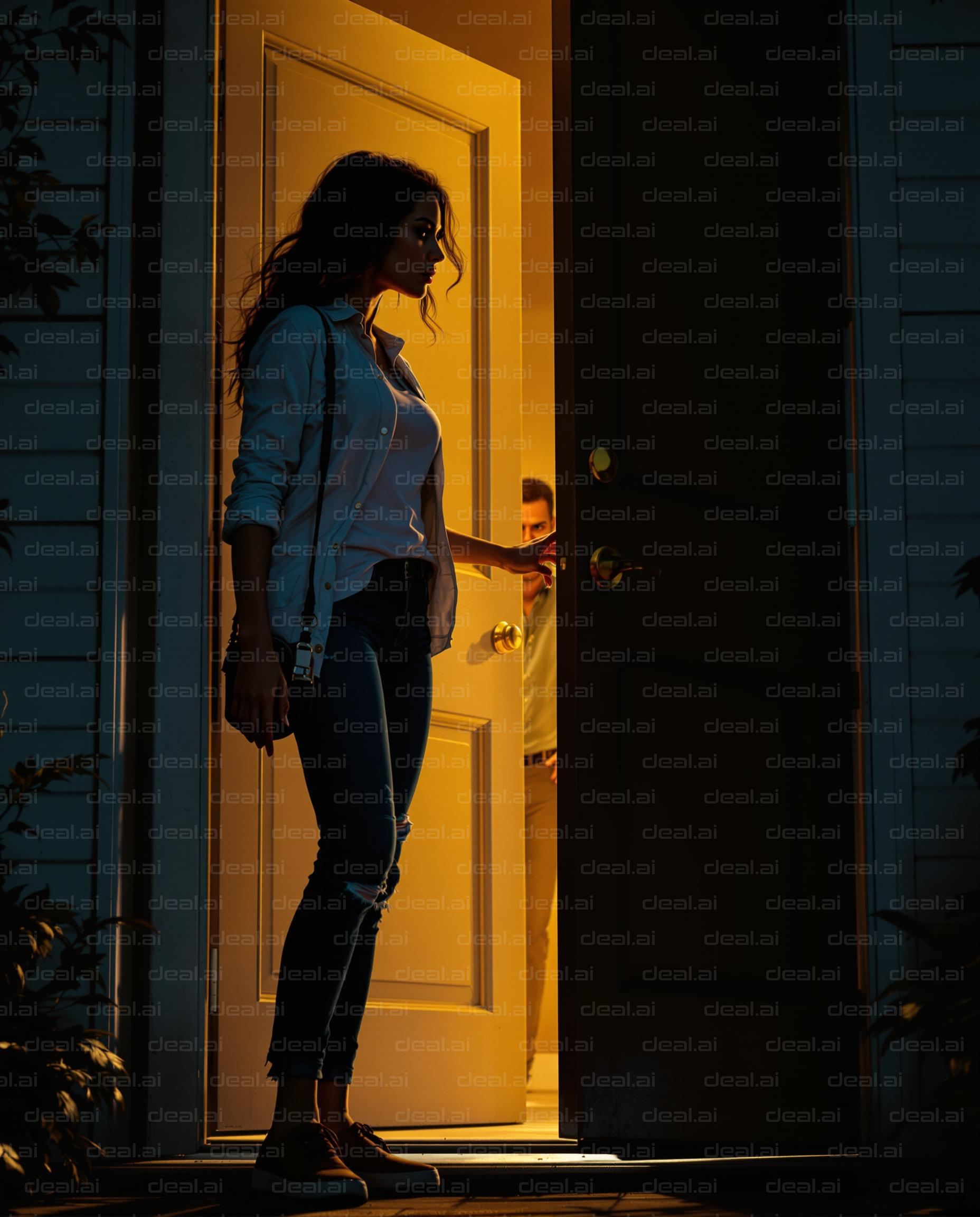 "Silhouette in the Doorway"