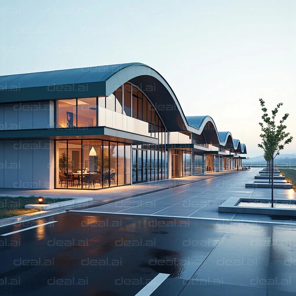 Modern Building at Dusk