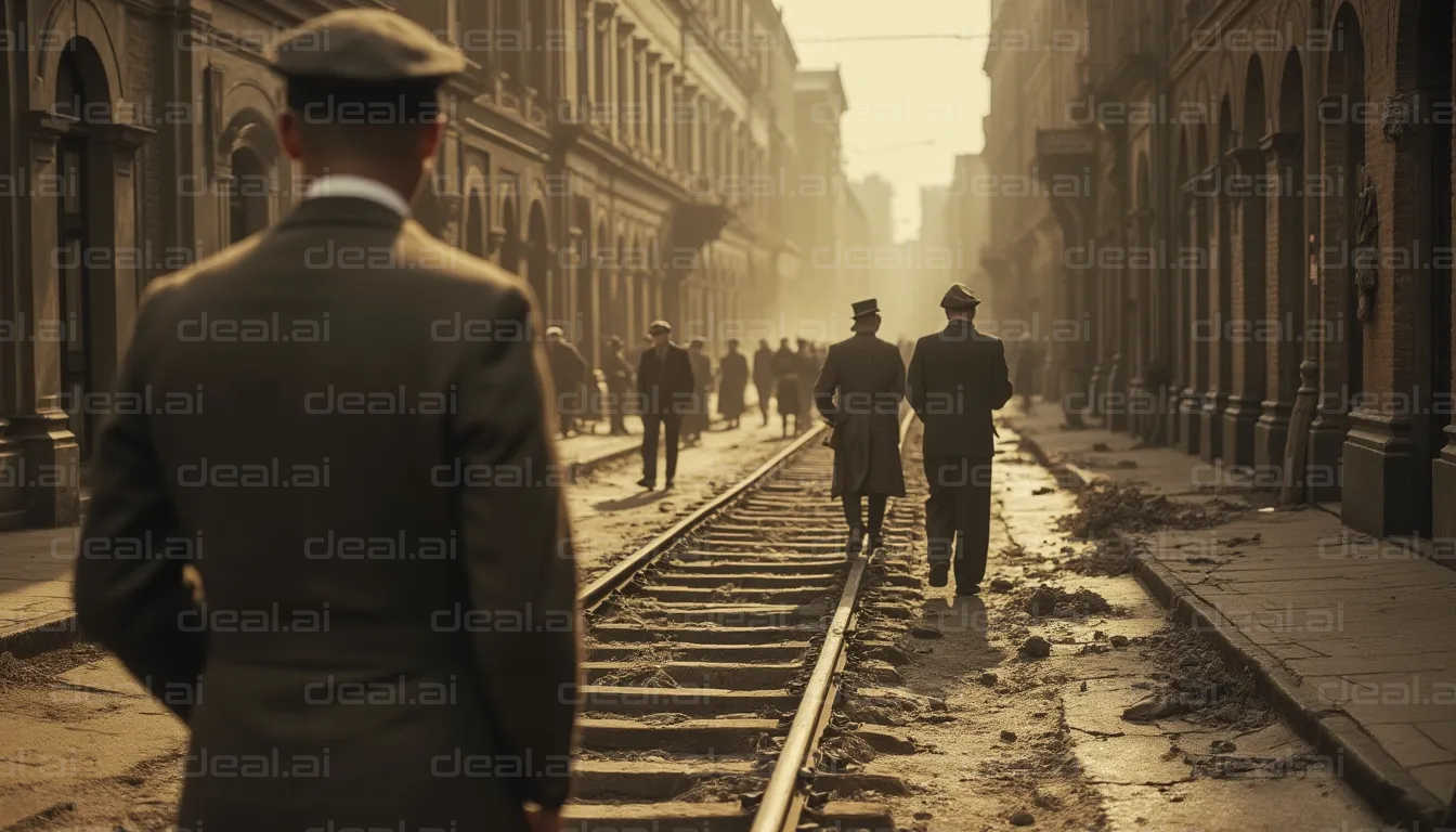 Vintage City Street Scene