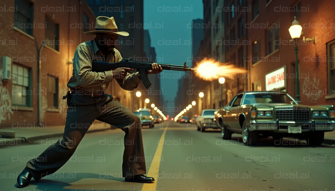 "Cowboy Shootout on City Streets"