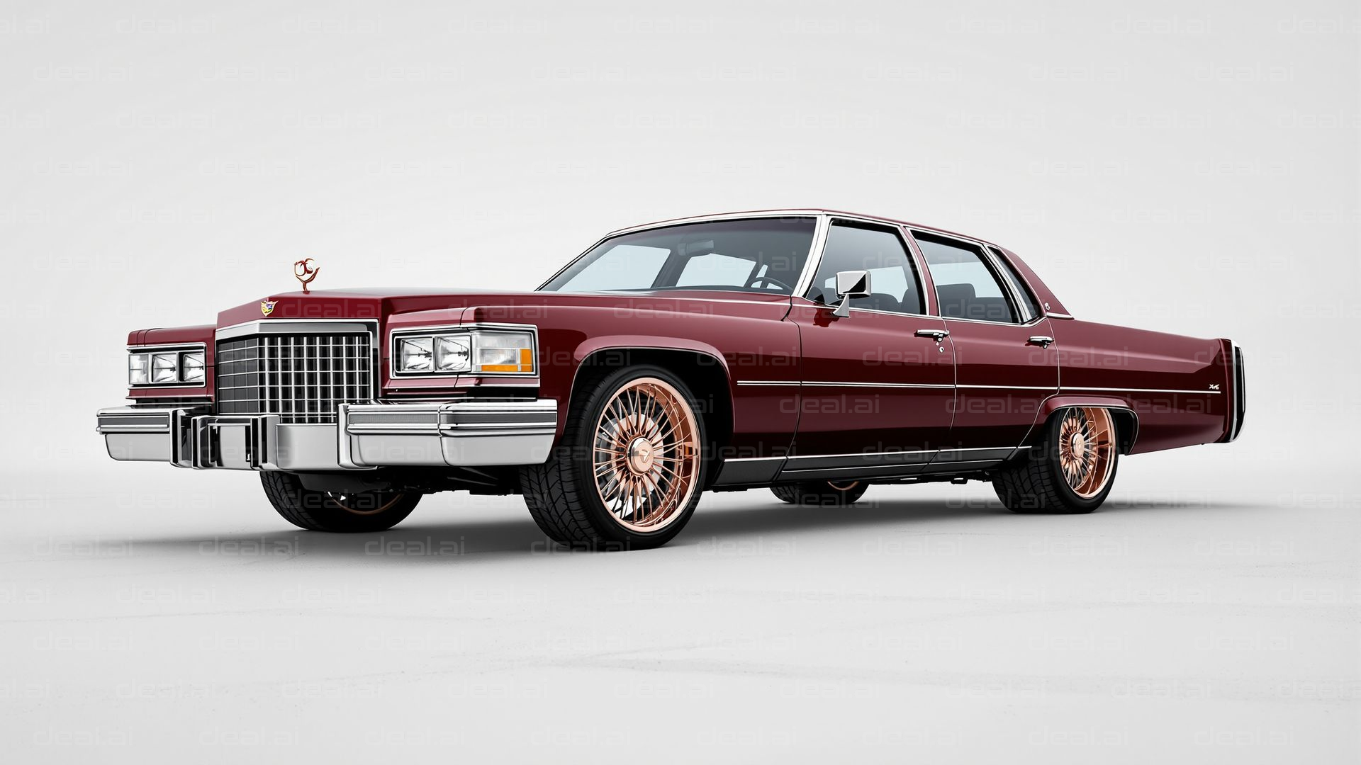 Vintage Luxury Car in Maroon