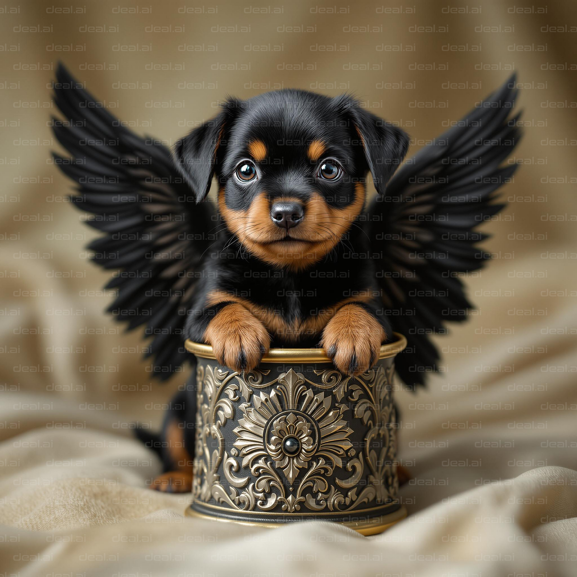 Puppy with Angel Wings