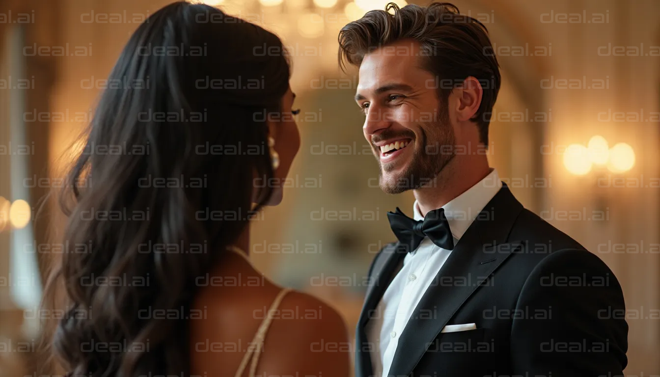 Elegant Couple Sharing a Moment