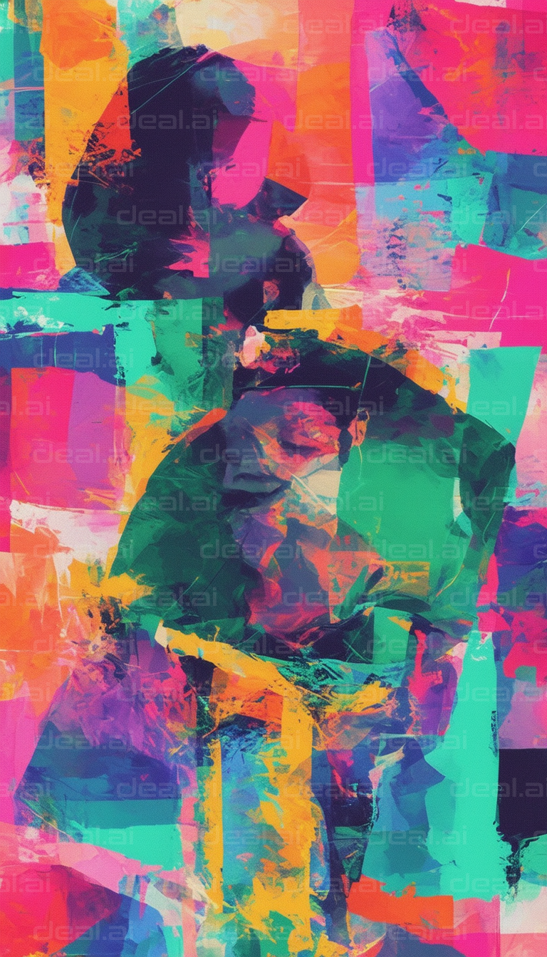 "Vibrant Abstract Portrait"