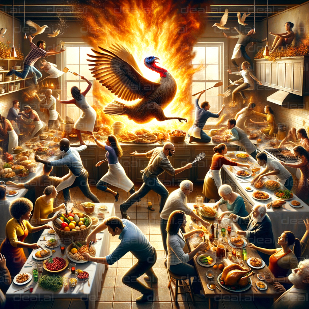 "Chaos in the Kitchen: Turkey Madness"