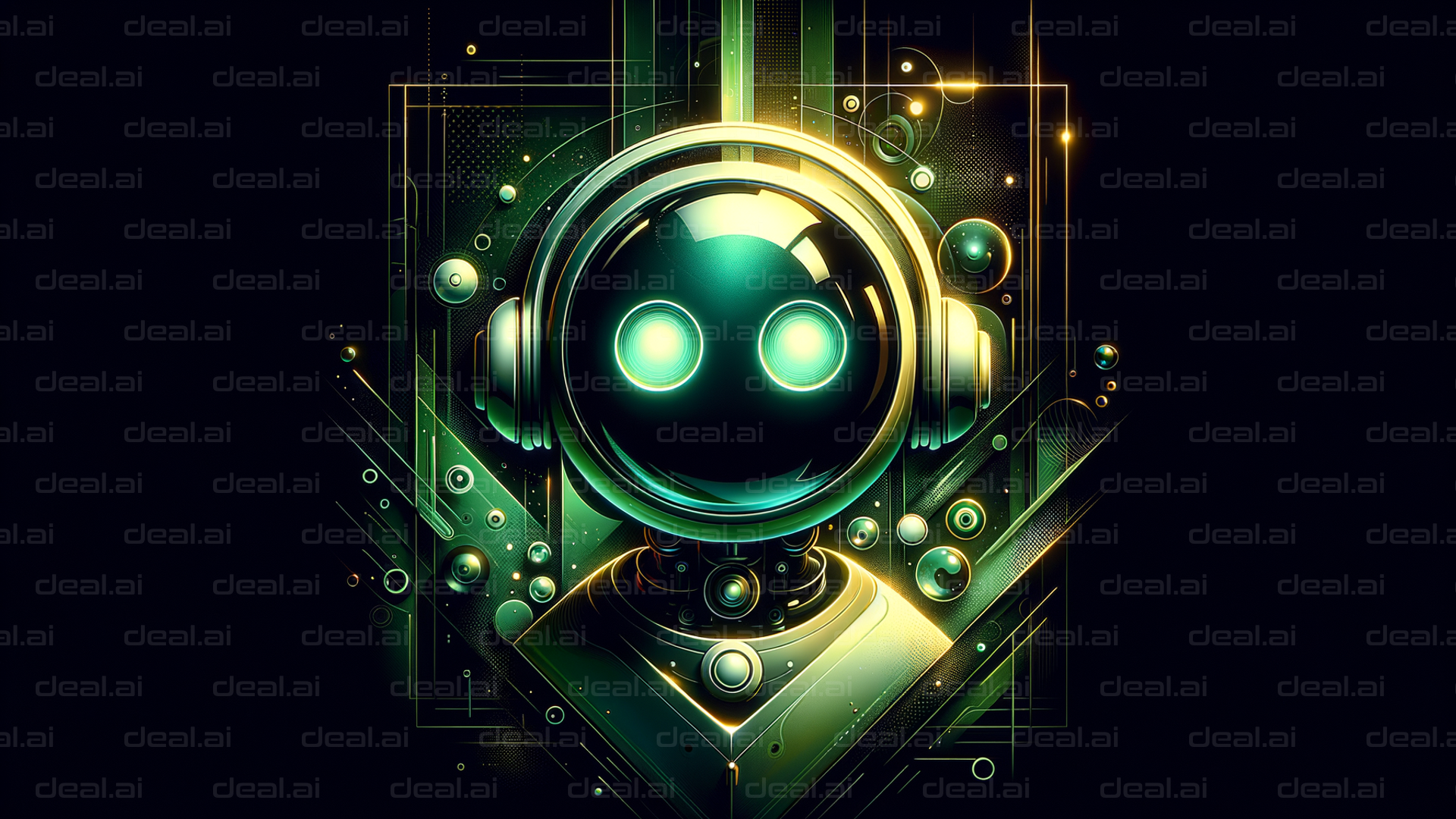 Futuristic Neon Robot Design