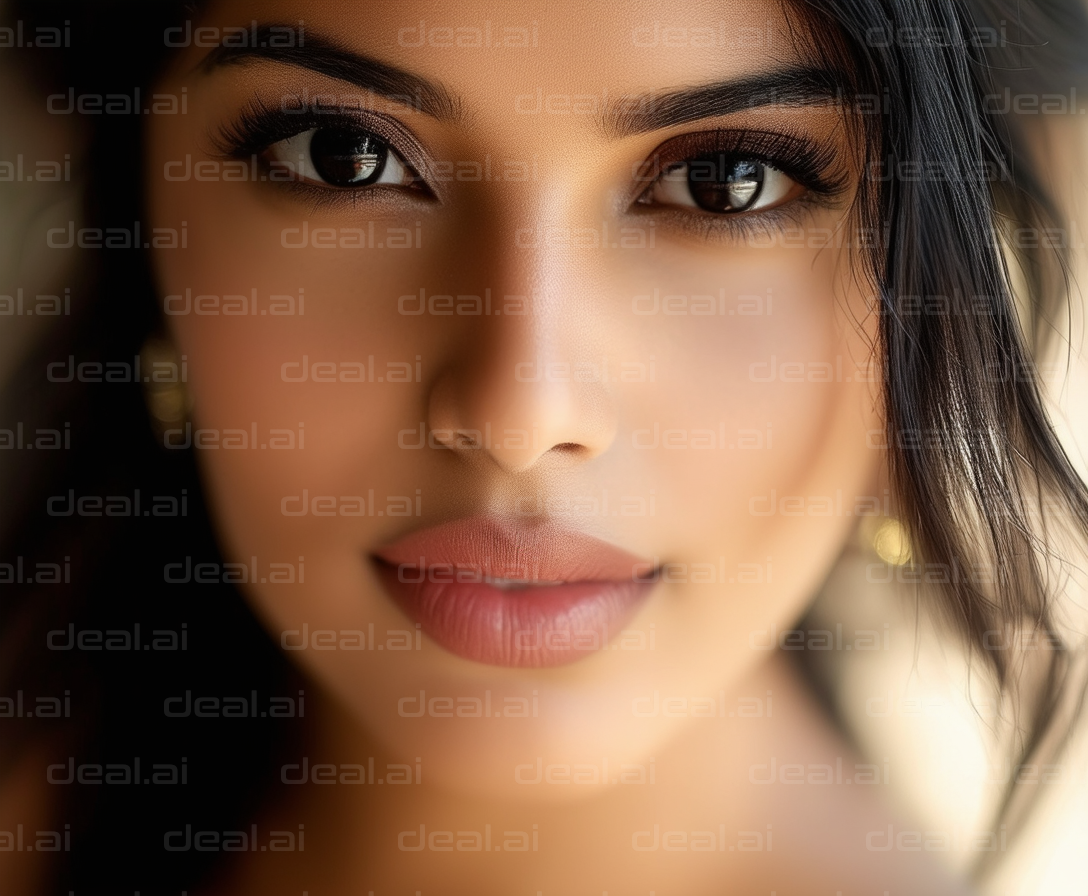 "Captivating Eyes and Soft Elegance"