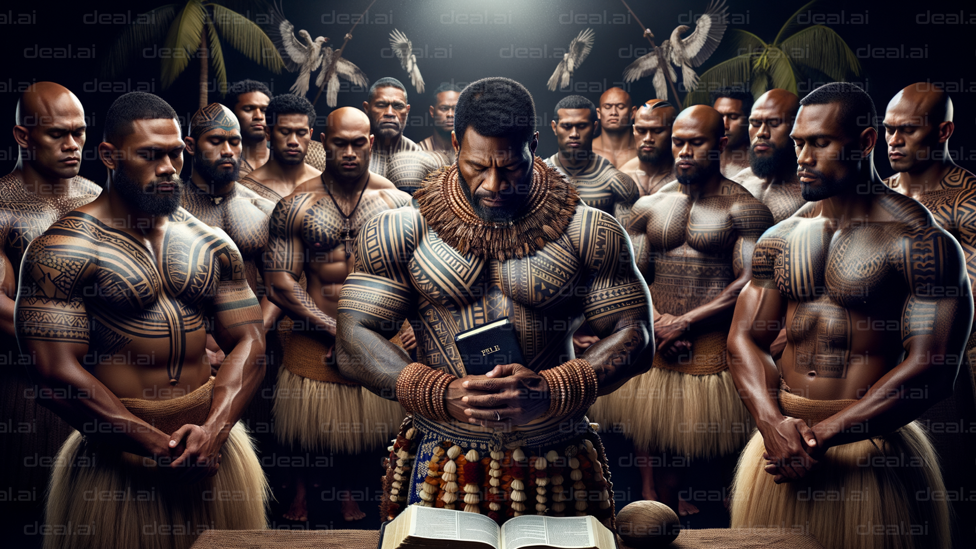 Cultural Ceremony with Tribal Tattoos