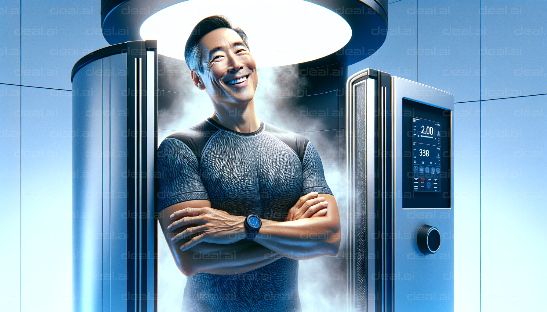 Man Enjoying a Cryotherapy Session