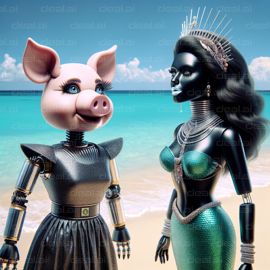 Robotic Friends at the Beach