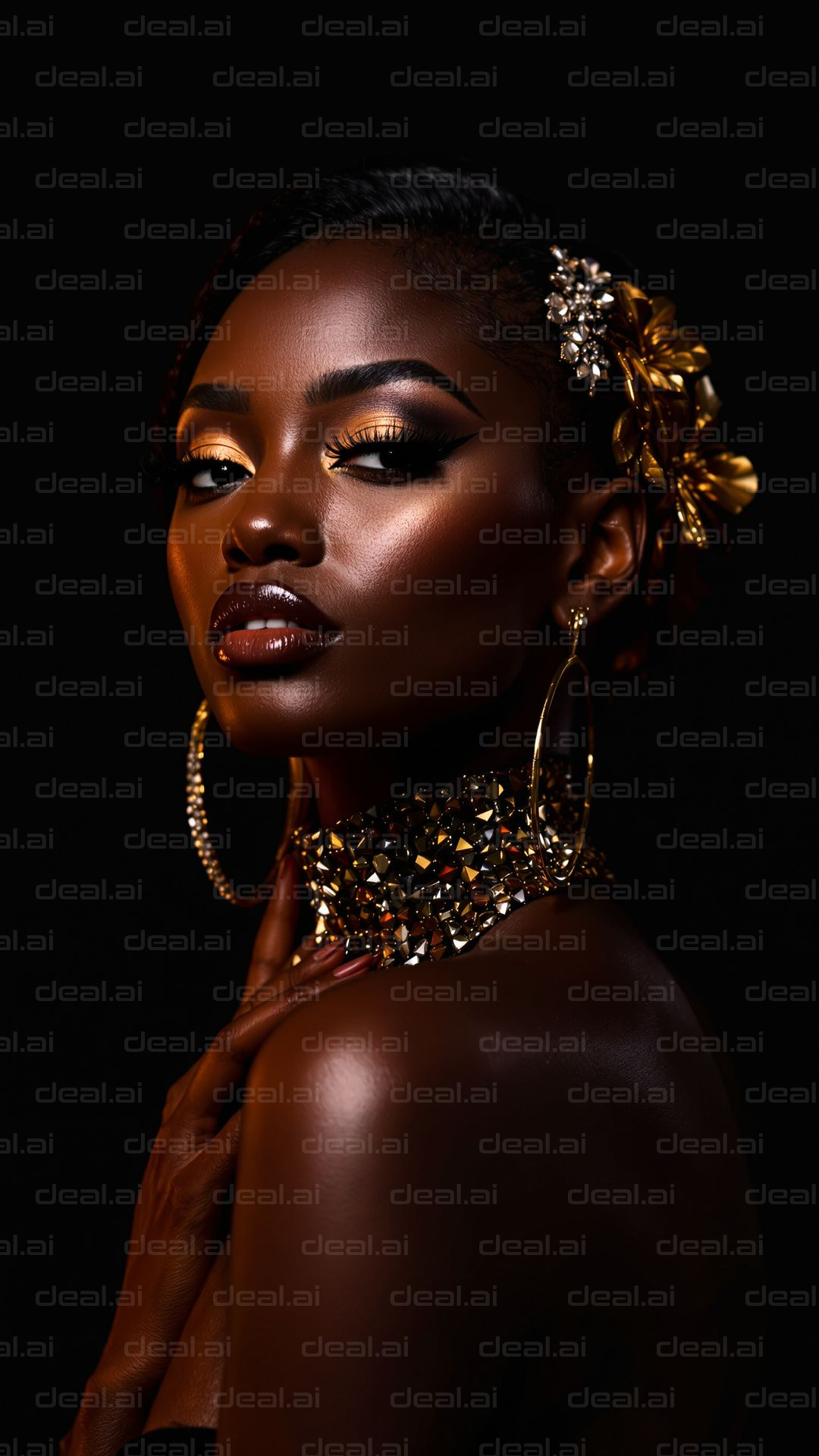 Golden Glamour Portrait
