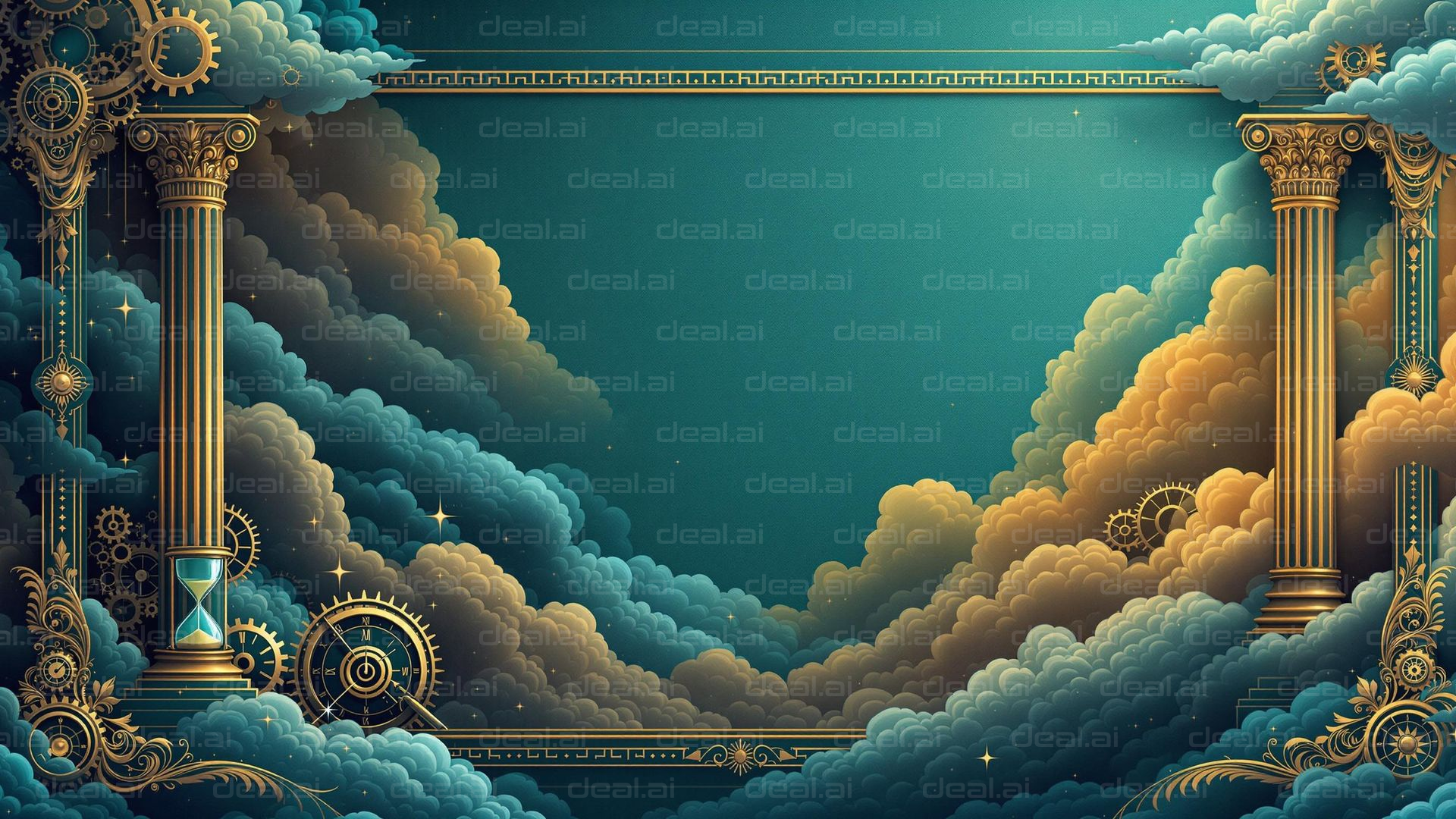 Steampunk Sky Fantasy Scene