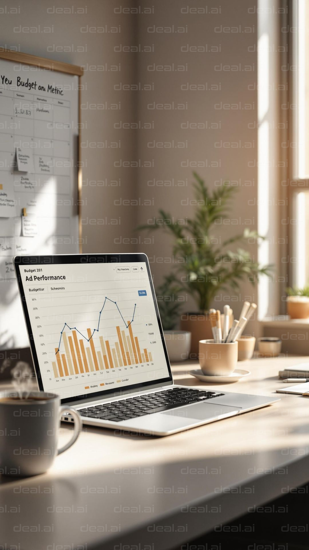 Workspace with Ad Performance Chart