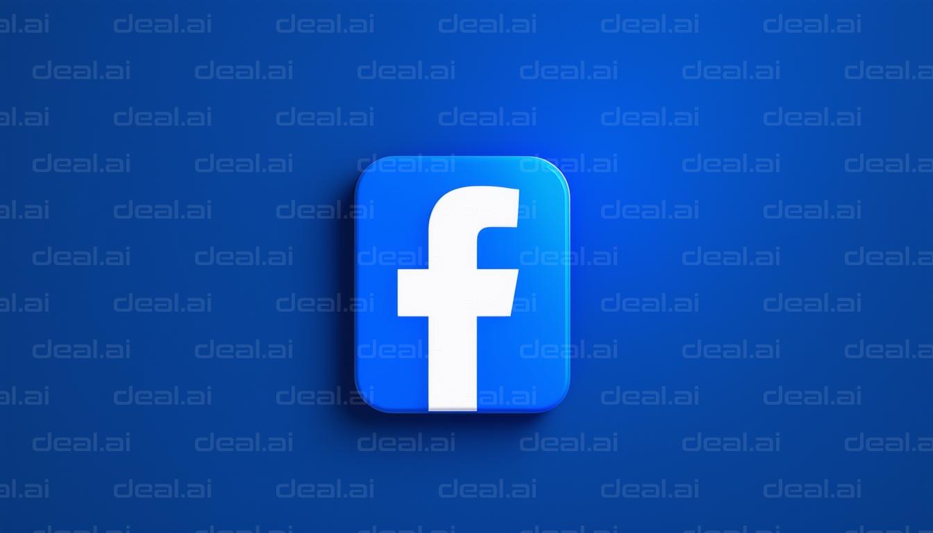 "Facebook Icon on Blue Background"