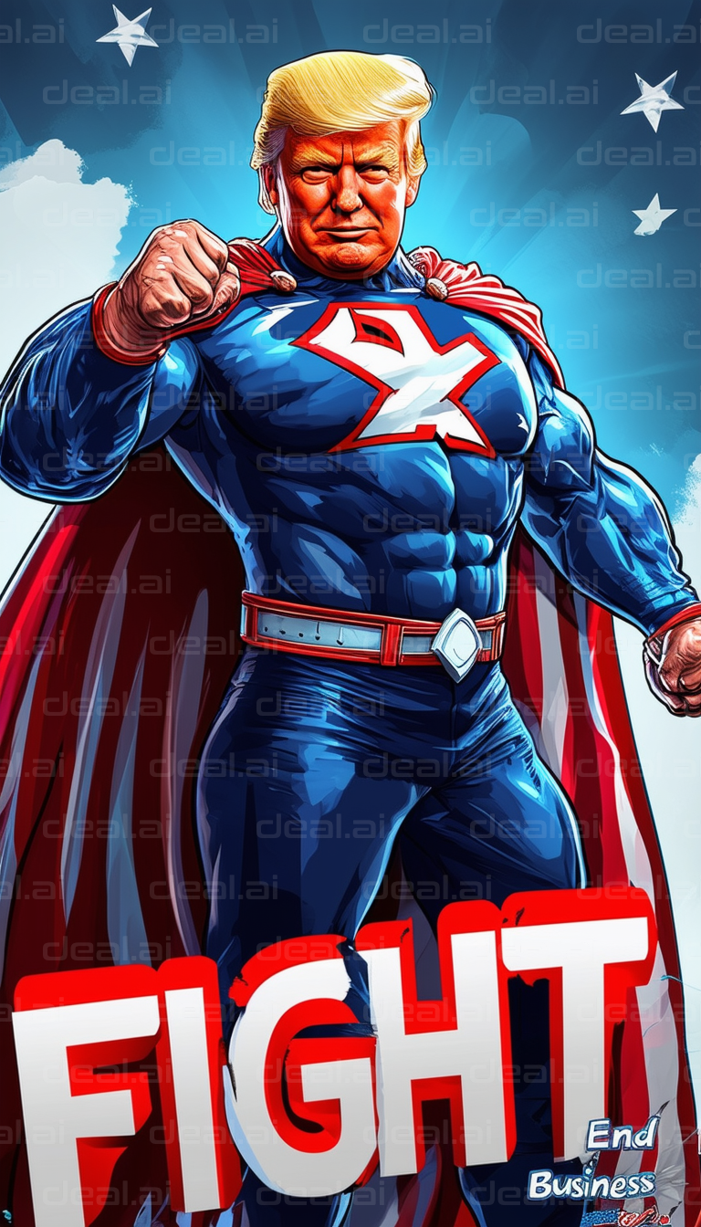 Superhero Ready for Battle – deal.ai Art Marketplace