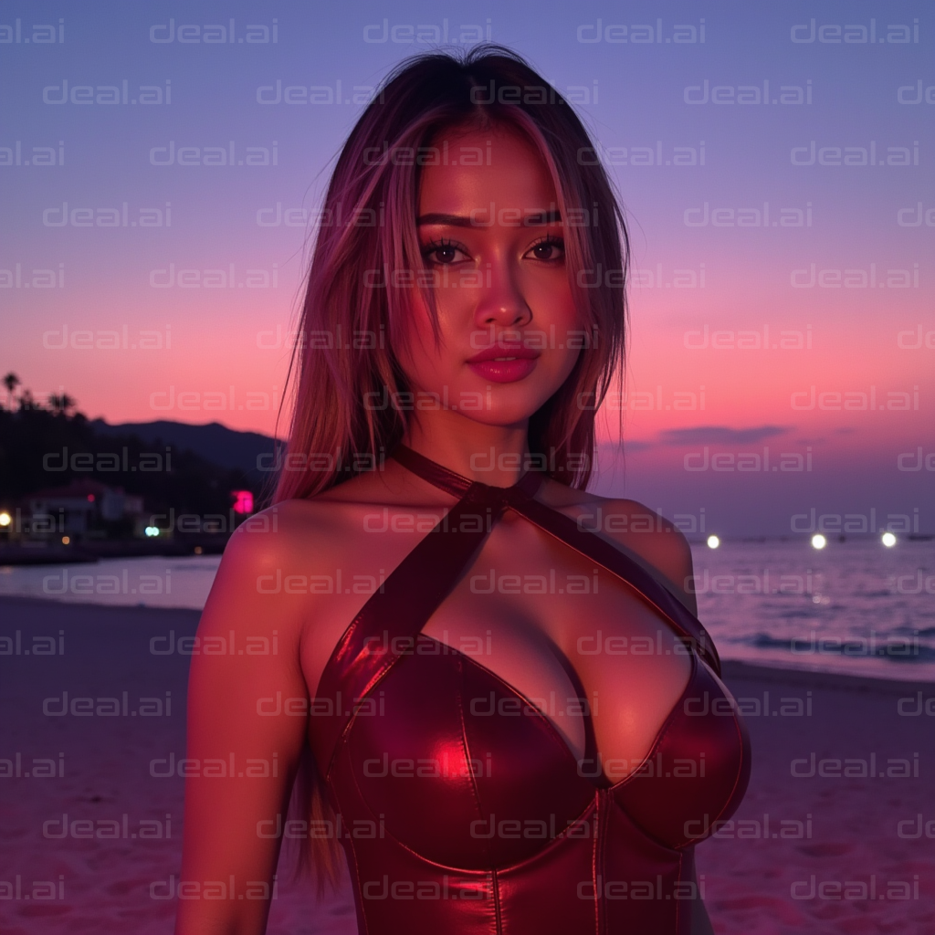 Sunset Glamour by the Beach
