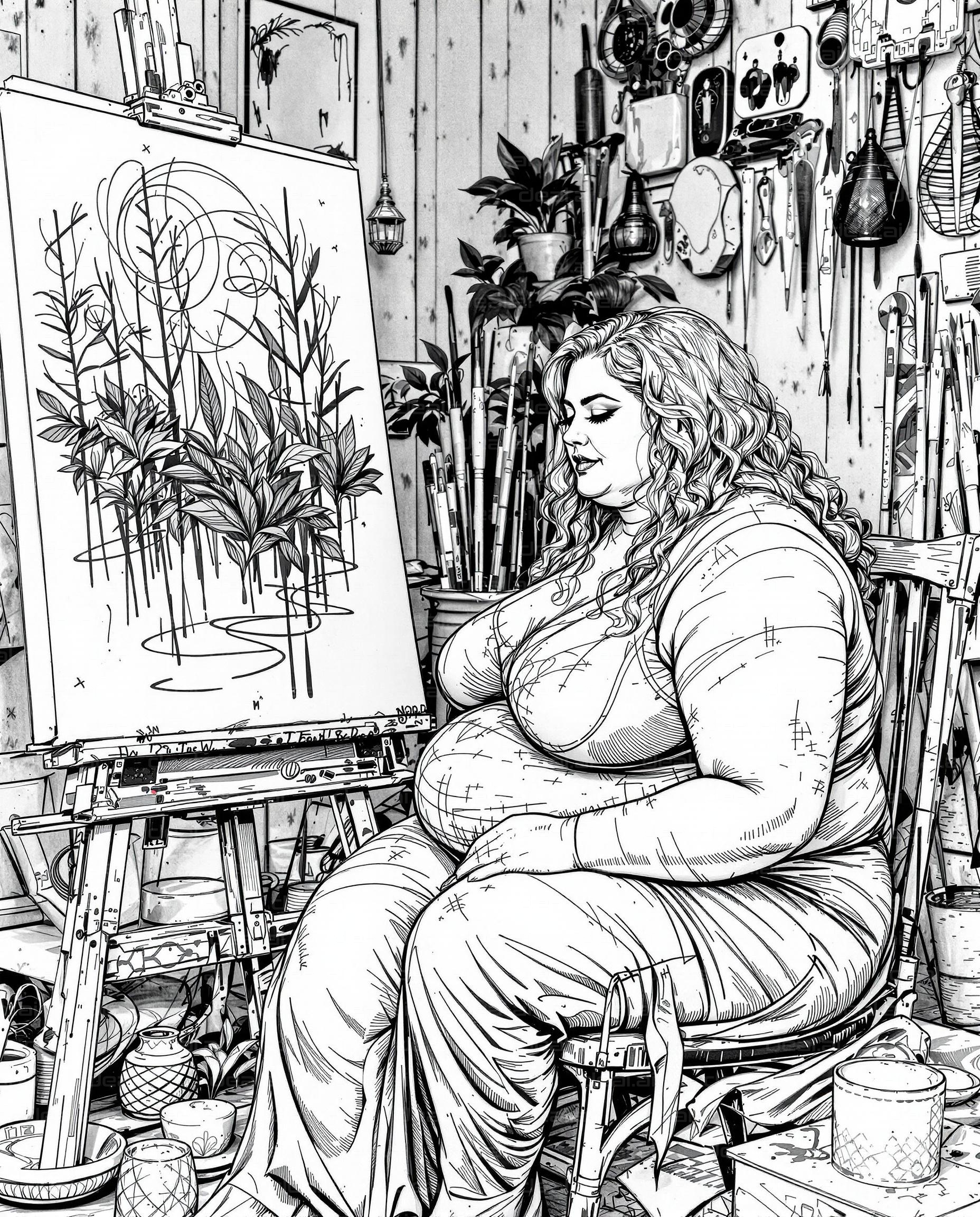 Artist in a Cozy Studio Space