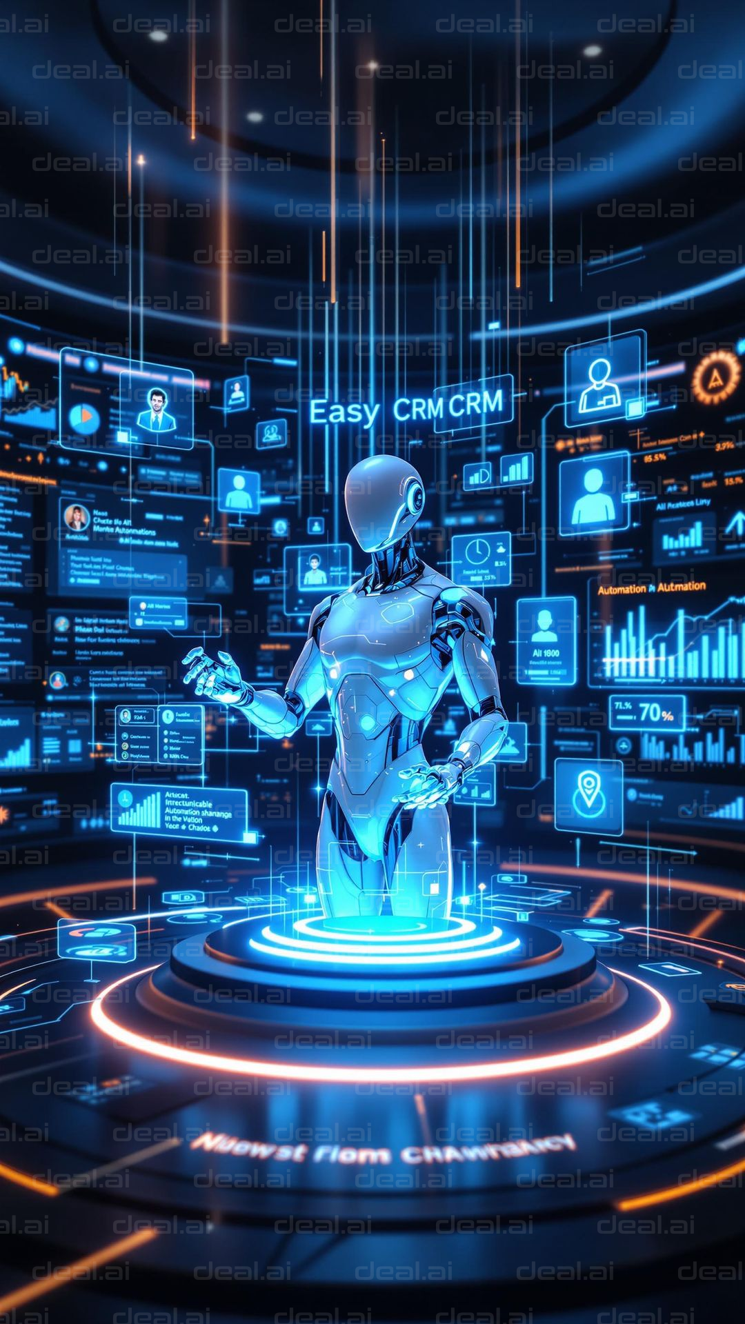 AI-Powered CRM Interface Display