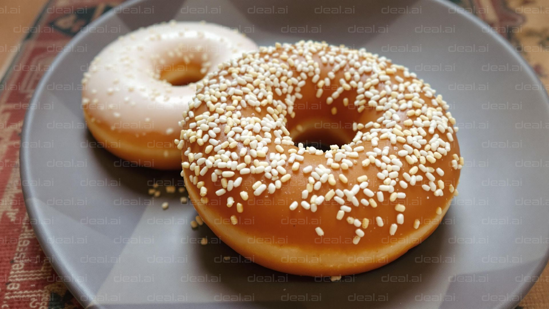 Sprinkle Donuts Duo on Plate