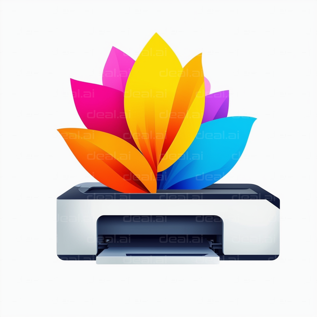"Colorful Printing Creativity Blossoms"