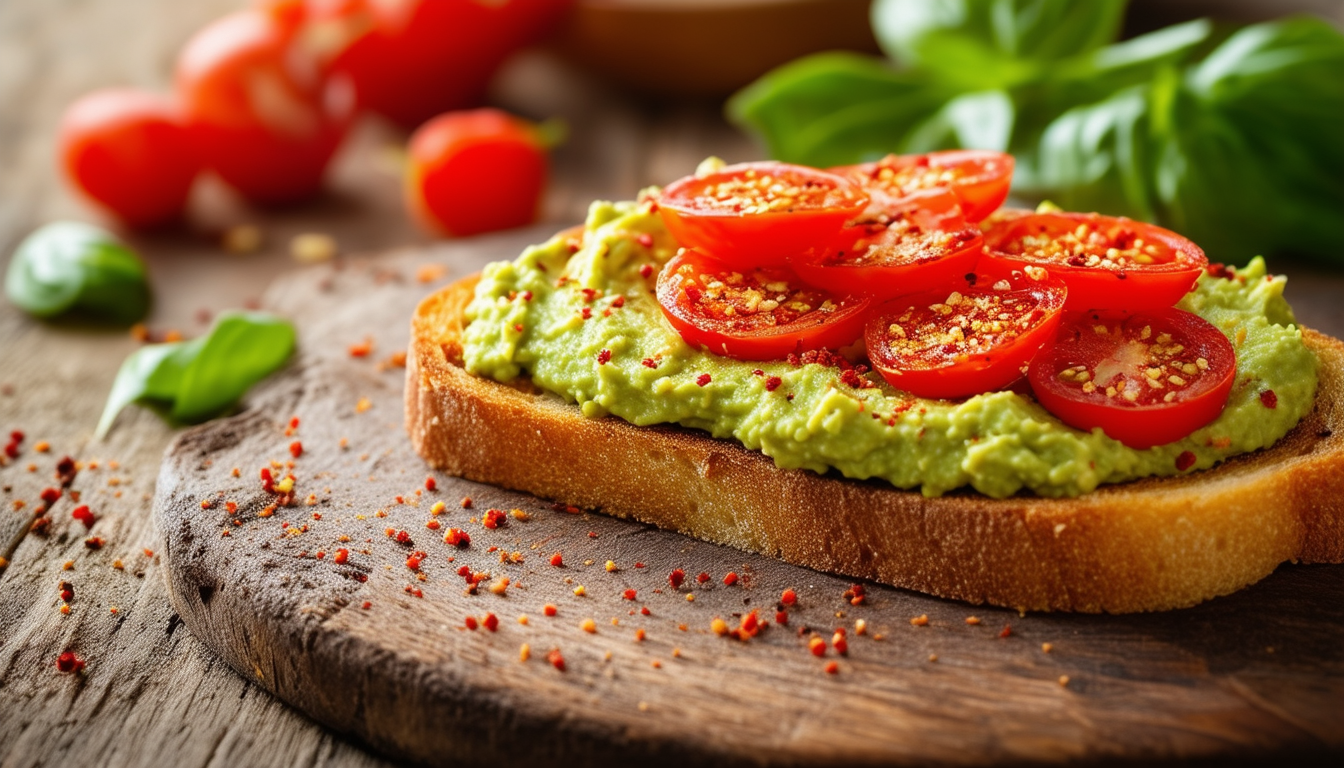 Avocado Toast with Cherry Tomatoes