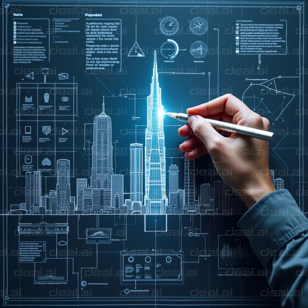 "Architect's Digital Blueprint Design"