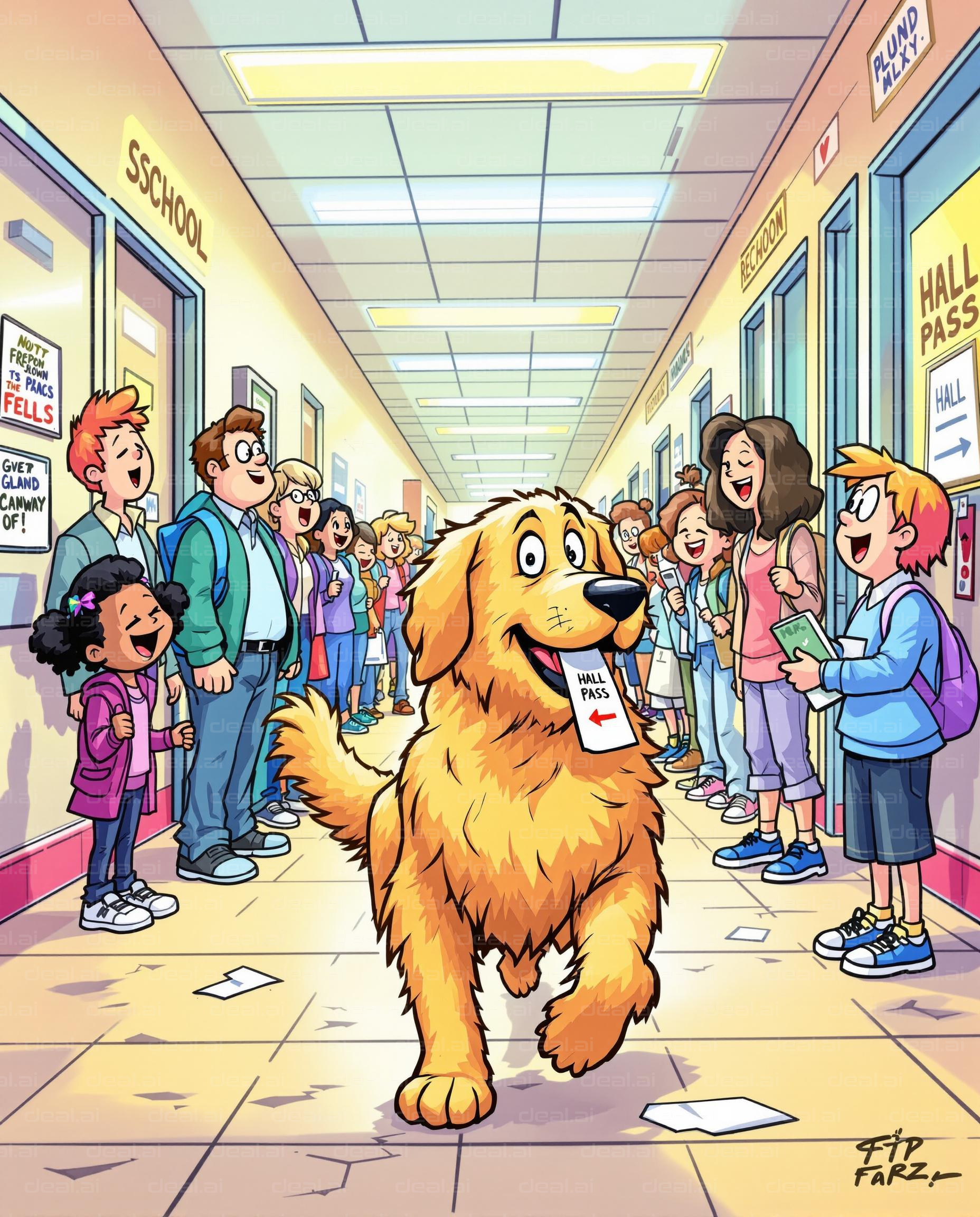 "School's Best Hall Monitor Dog"