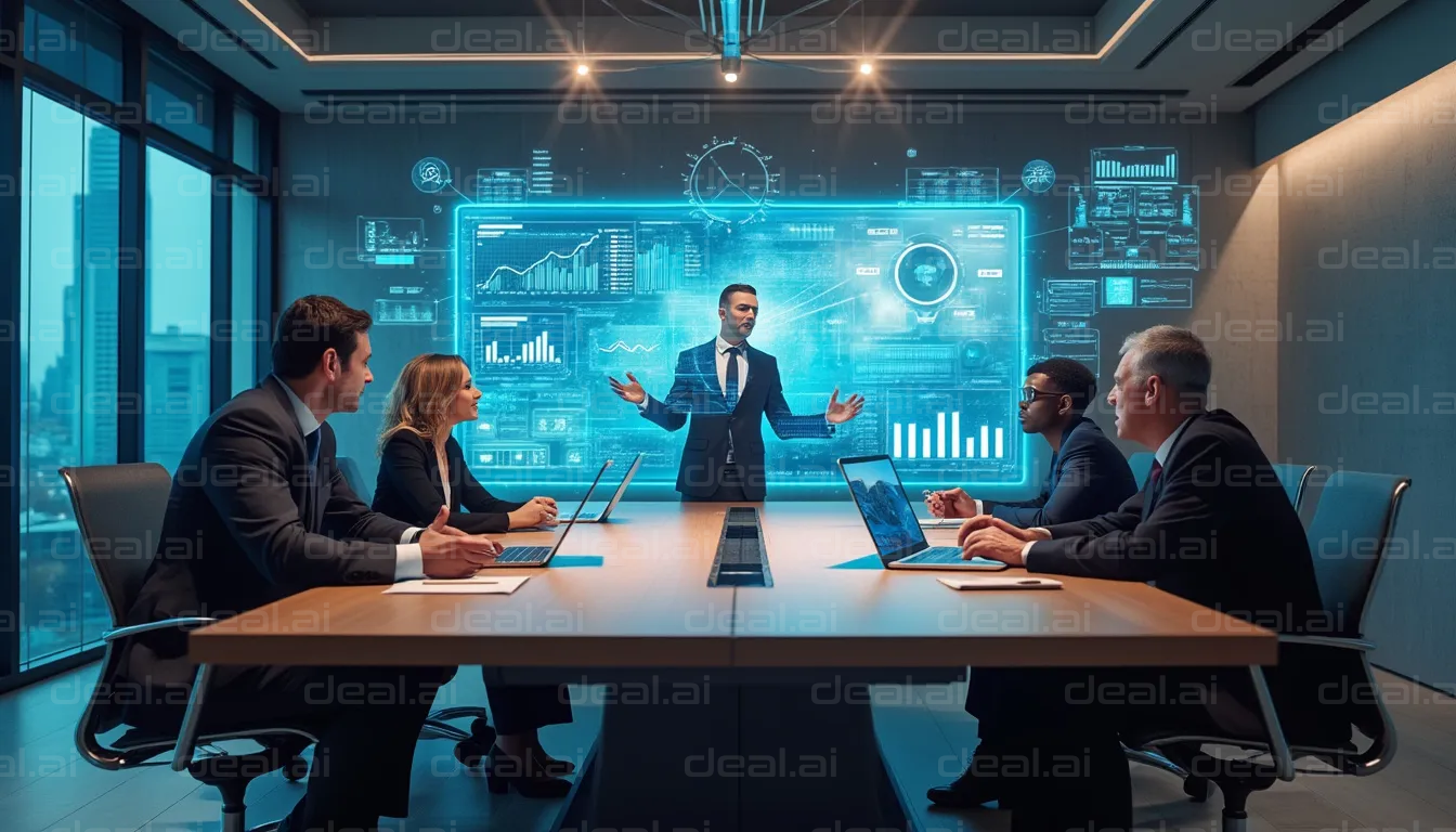 "High-Tech Business Meeting Scene"