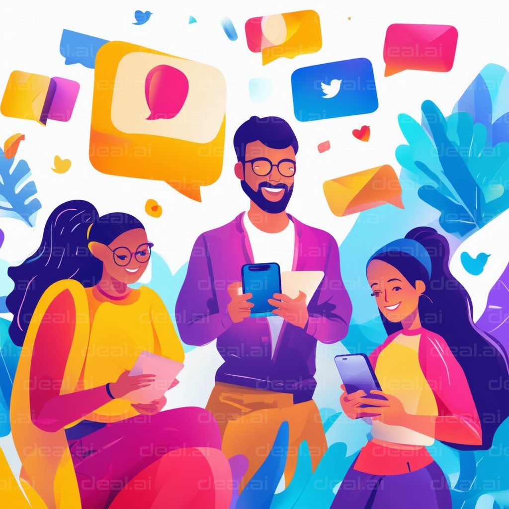 Social Media Engagement Illustration