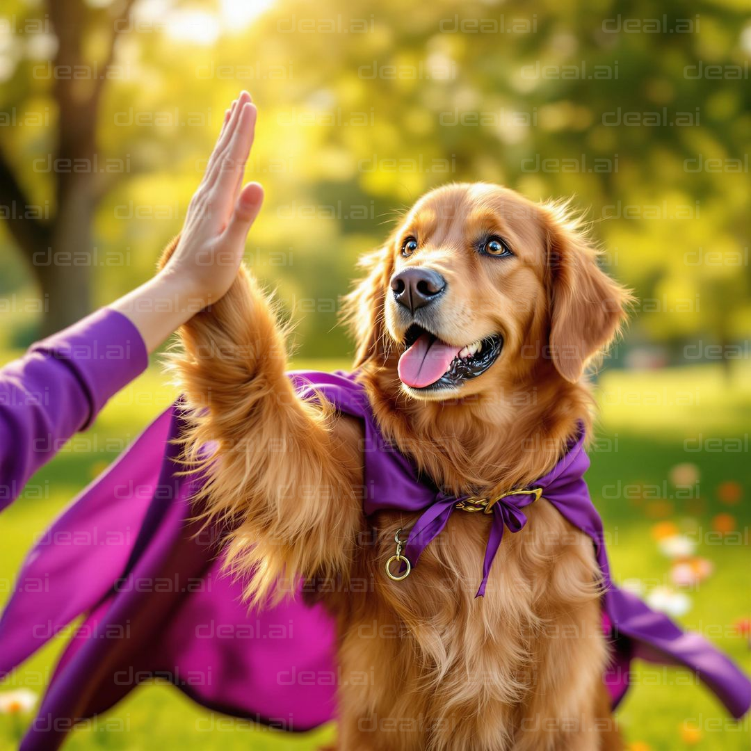 Superdog High Five in the Park