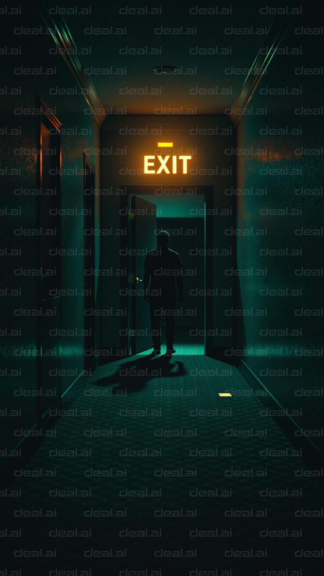 "Silhouette by Exit Door"
