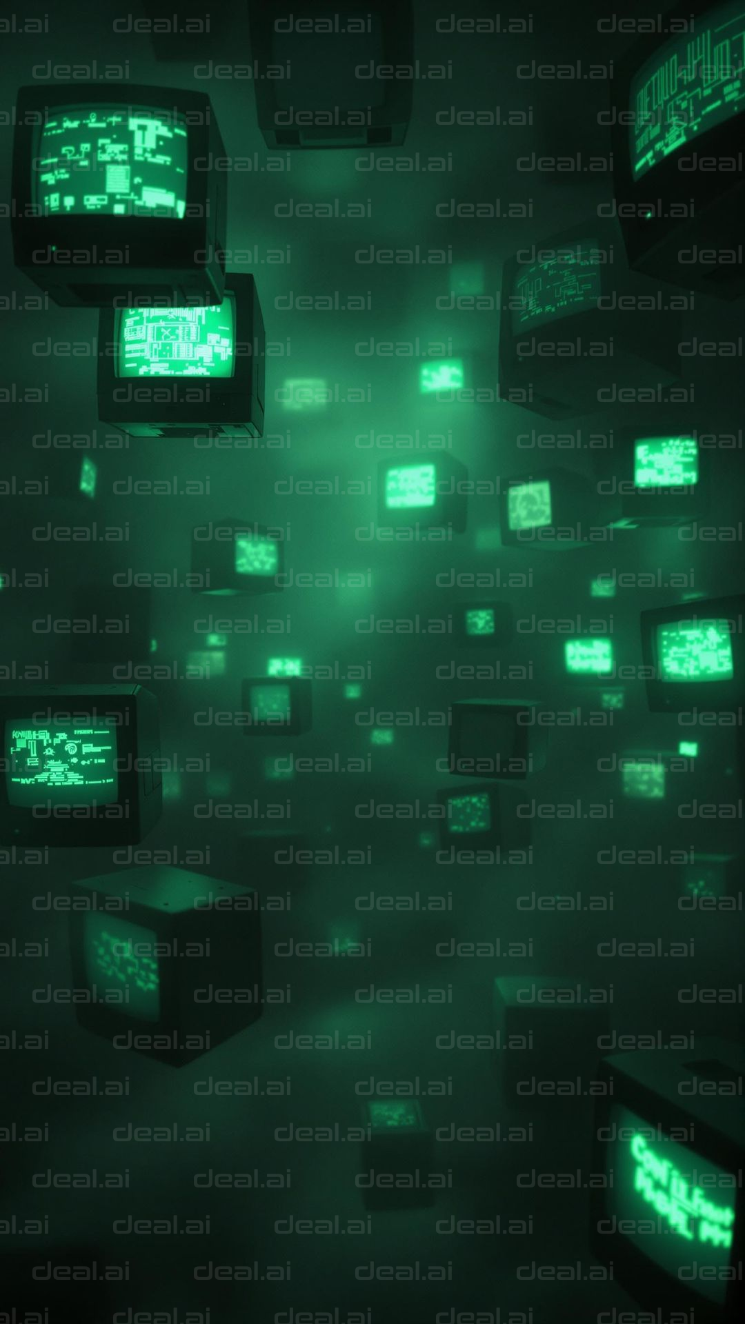 Retro Tech in Green Glow