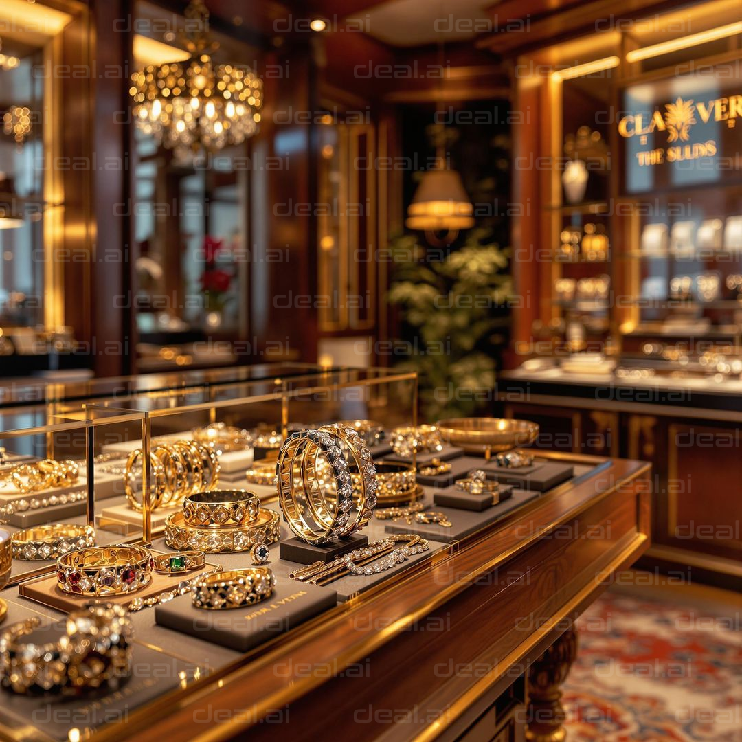 Elegant Jewelry Display in Store