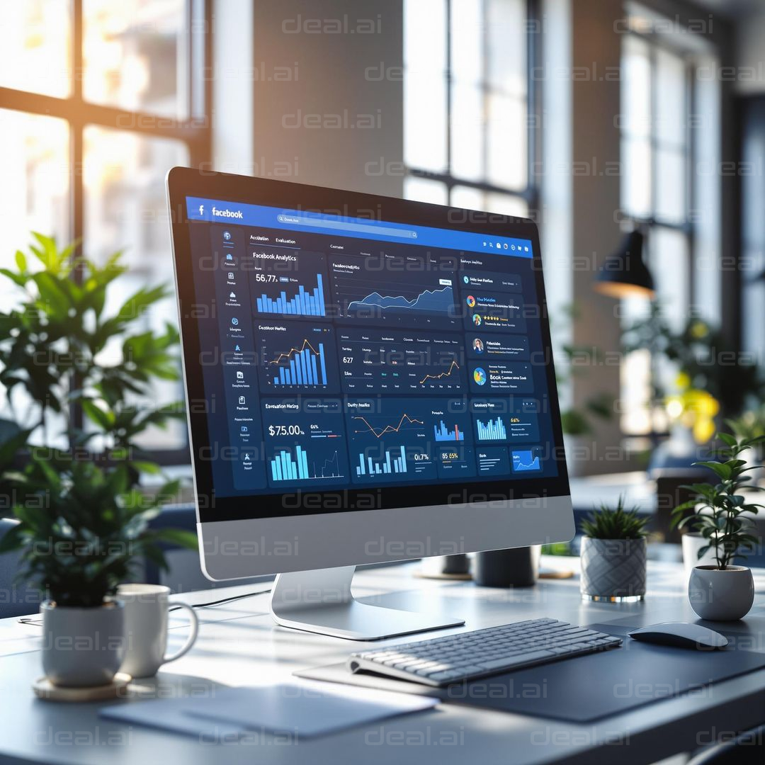 Analytics Dashboard in Modern Office