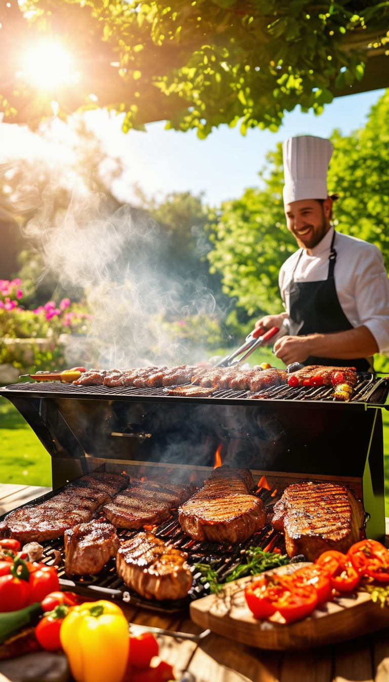 Chef Enjoys a Summer BBQ in the Sun