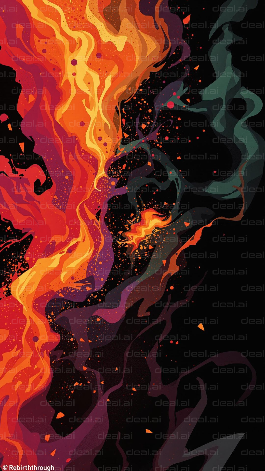 Vivid Flames and Smoke Artistry