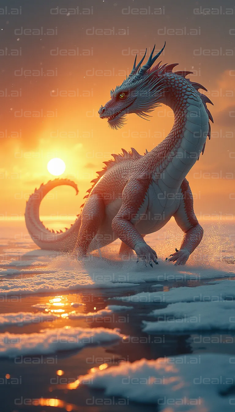 "Majestic Dragon at Sunset"