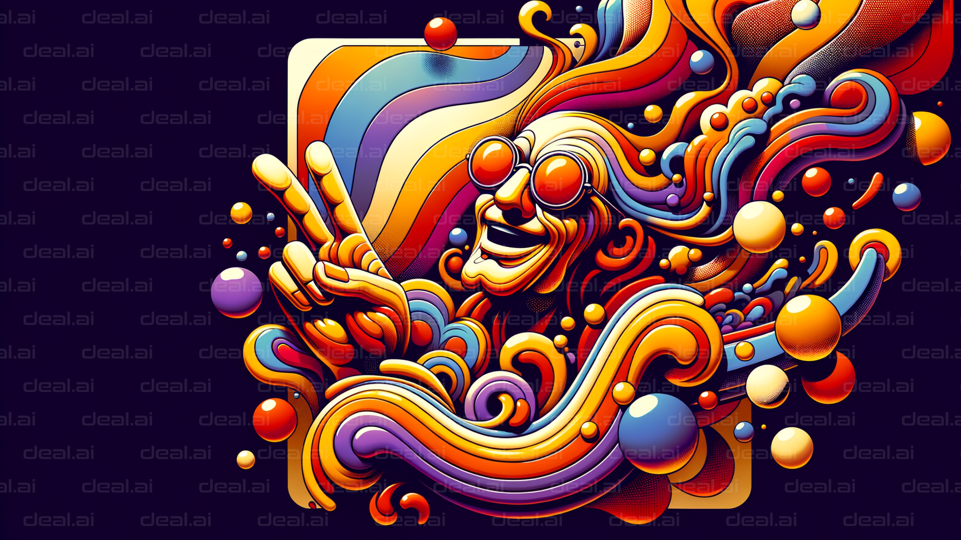 "Psychedelic Vibes: Peace and Joy"