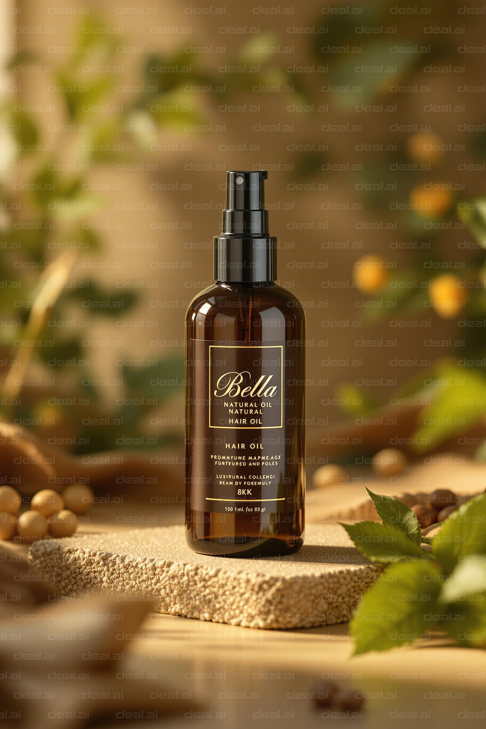 "Natural Hair Oil on Display"