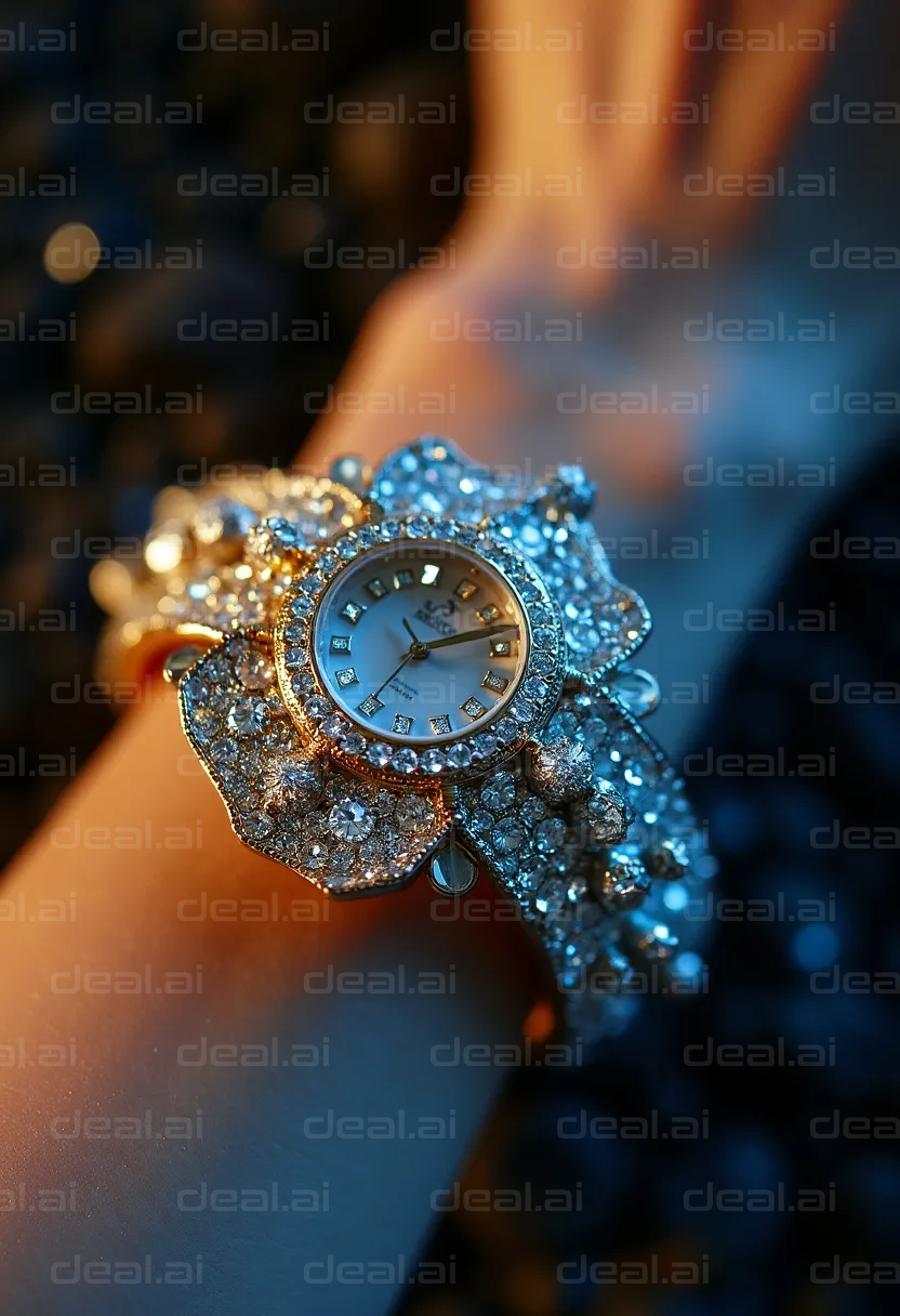 Elegant Diamond-Studded Watch